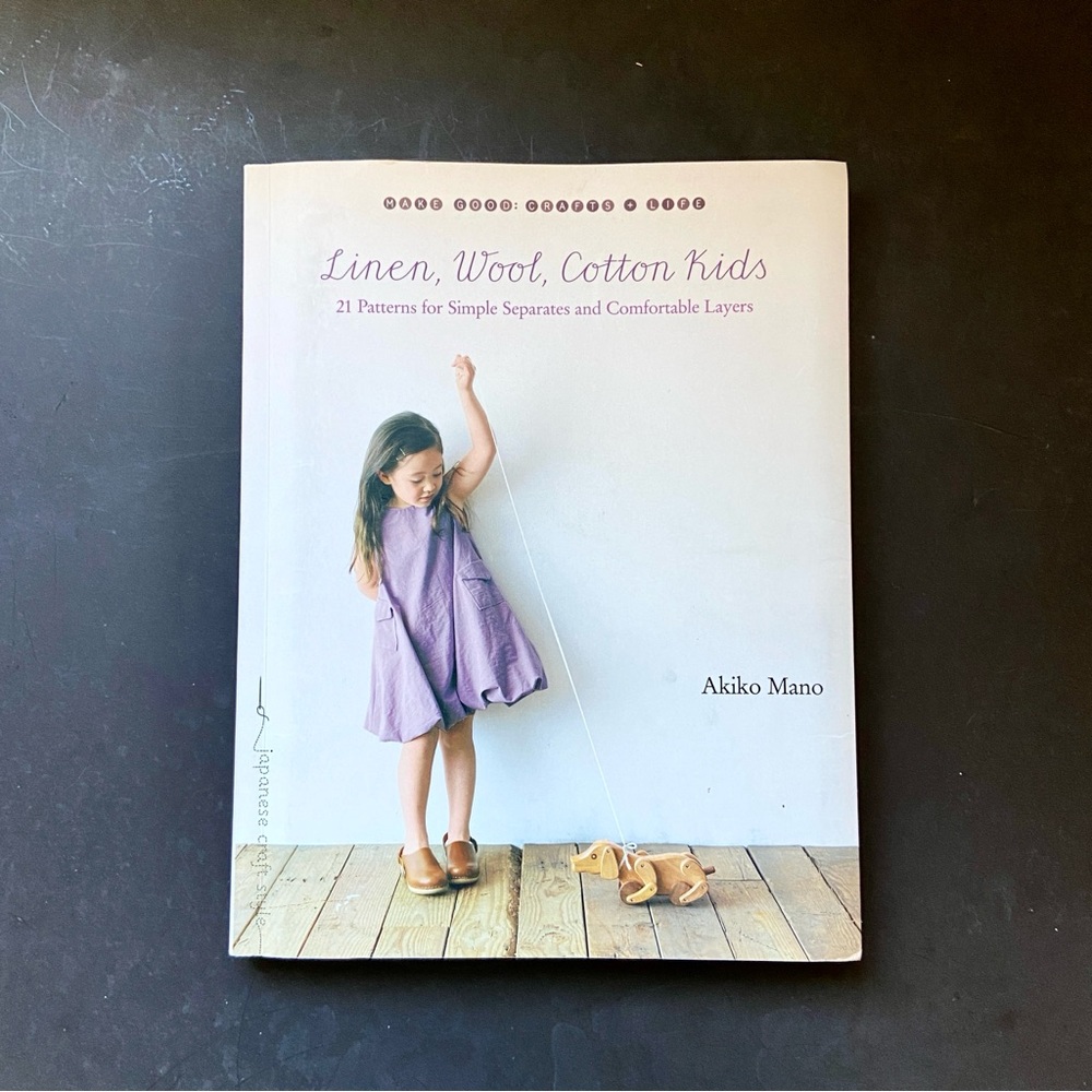 Japanese Sewing Patterns for Children Linen Wool Cotton Kids Book